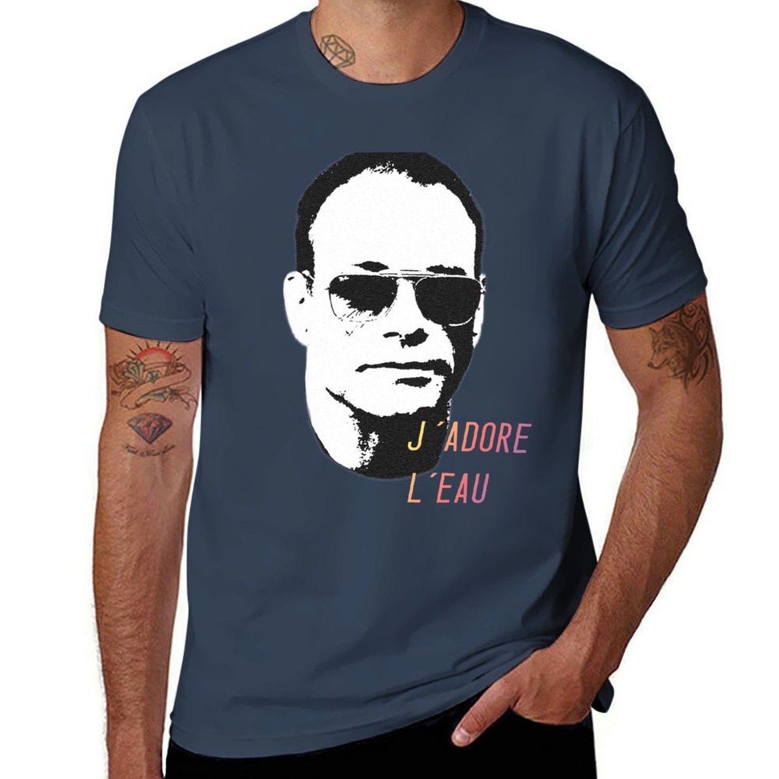 Jean Claude Van Damme Jadore leau TShirt Graphic Print Short Sleeve TShirt S