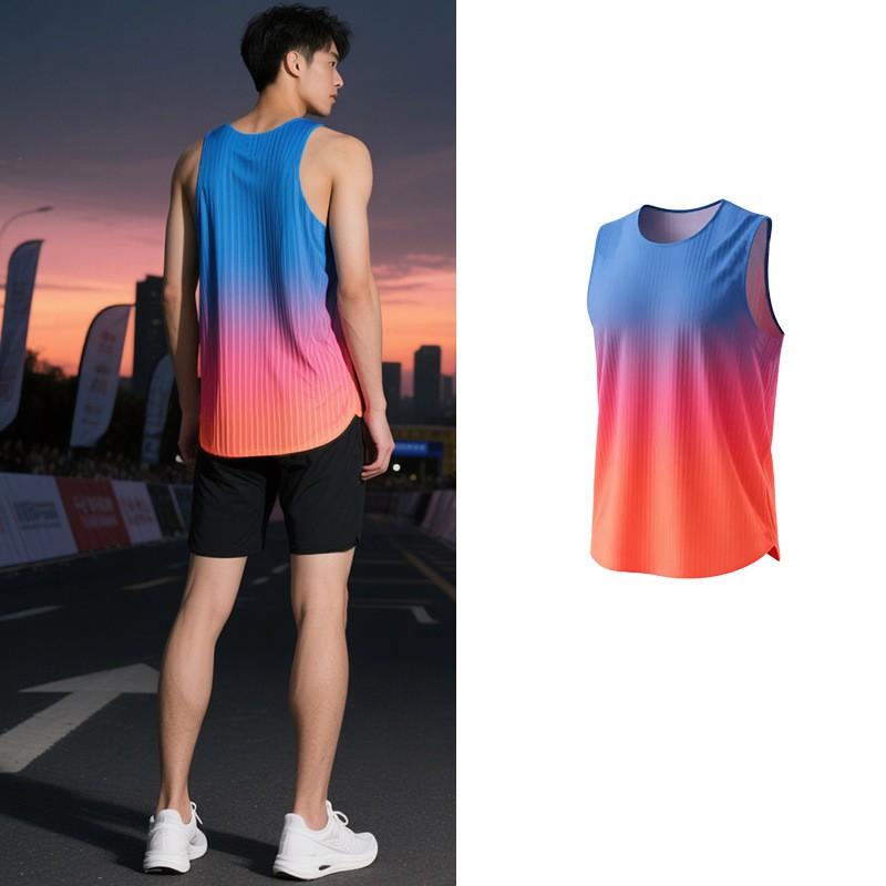 Mens Womens Running Tank Top Quick-Dry Breathable Athletic Vest Marathon Training Sports