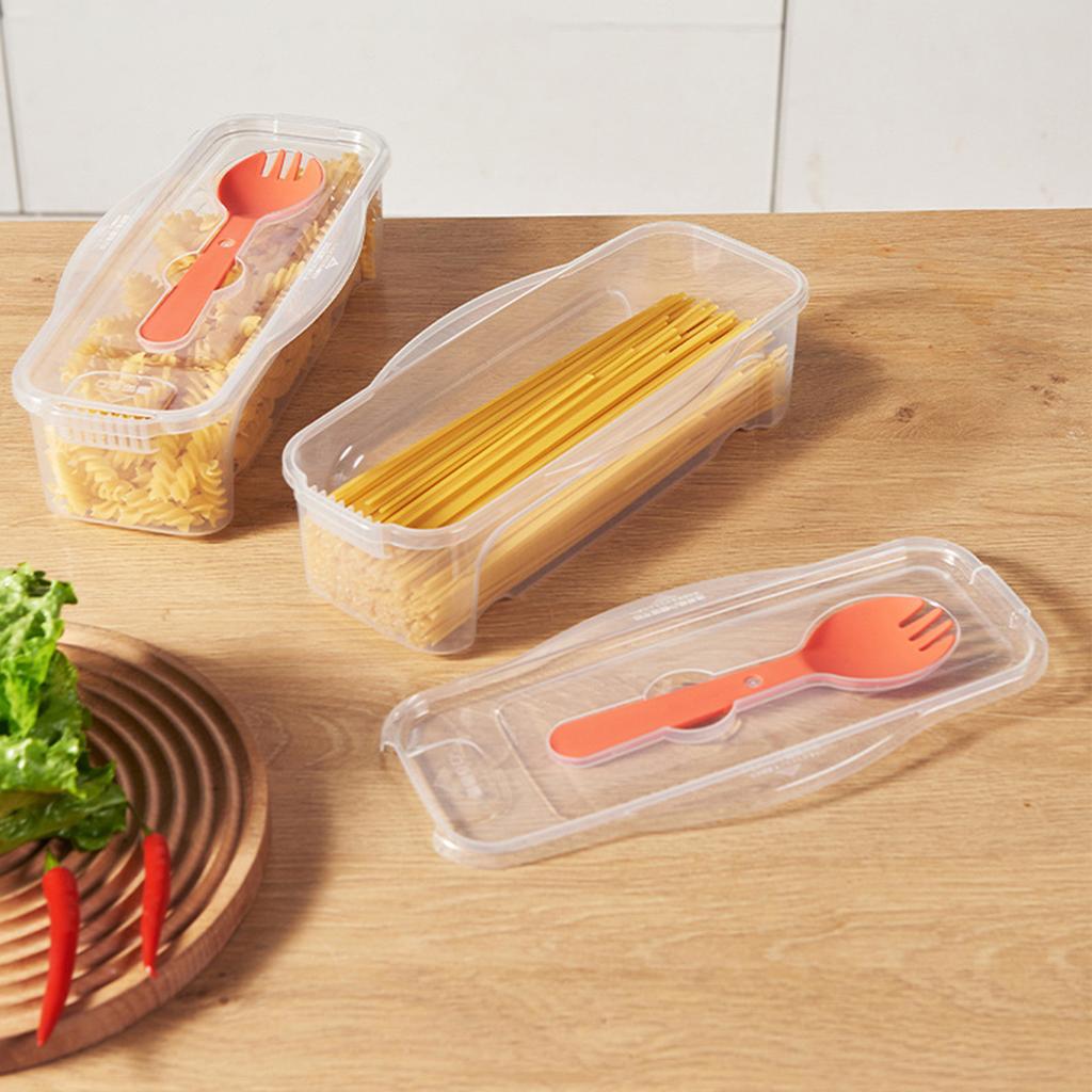 Microwave Pasta Cooker Box with Strainer Heat Resistant Noodle Spaghetti Steamer Kitchen Food Cooking Accessory