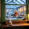 Redbreast Wall Stickers Christmas Window Static Sticker Decorative Reusable Decal PVC Festive Waterproof Mural Decor Holiday Cling for Home