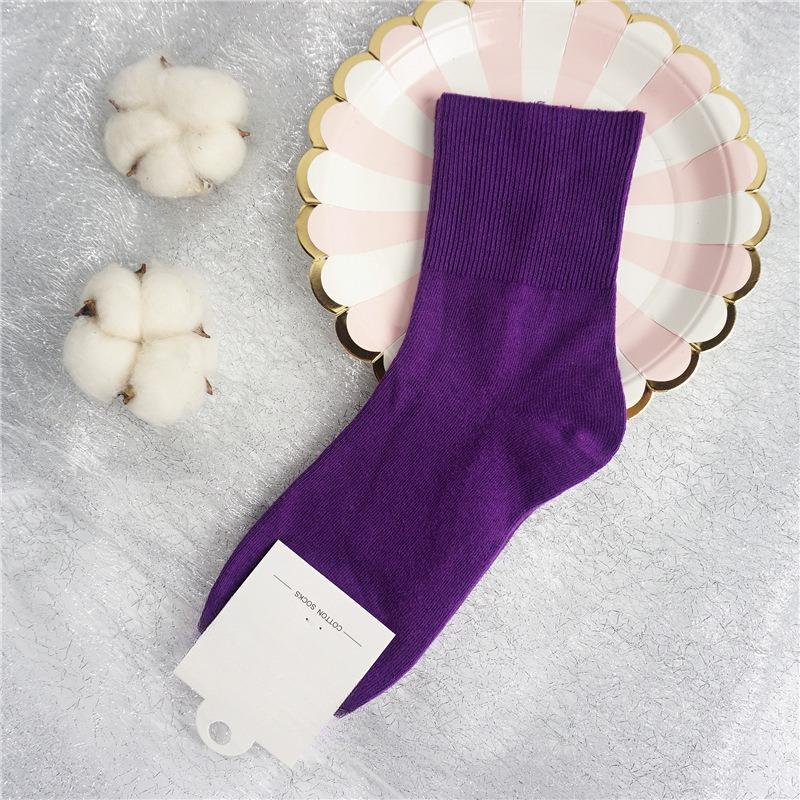 Female Autumn and Winter Cotton Loose Mouth Old People Do Not Choke Socks