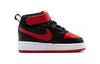 Nike Court Borough Mid 2 Slip Resistant Cushioning Abrasion Resistant Mid Top Skateboard Shoes Black Red CD7784-003