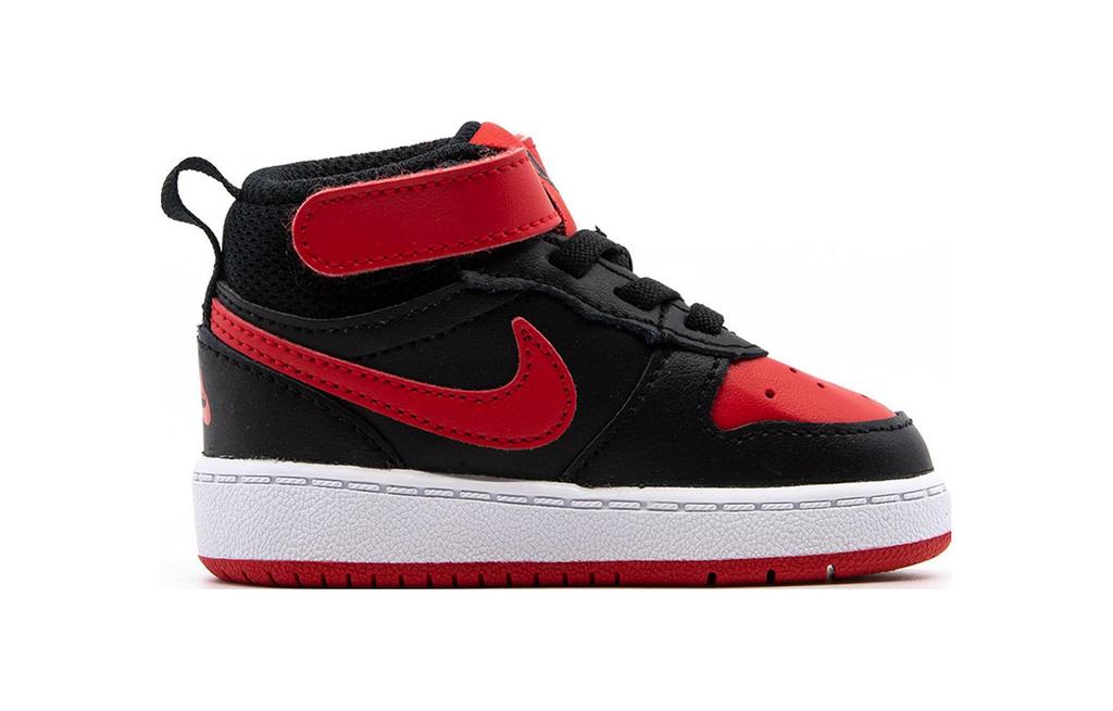 Nike Court Borough Mid 2 Slip Resistant Cushioning Abrasion Resistant Mid Top Skateboard Shoes Black Red CD7784-003