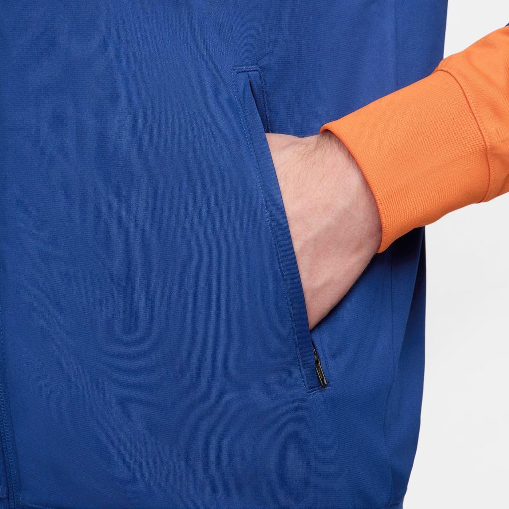 Nike Netherlands Strike Tracksuit Comfortable Sports Casual Football Set Men Tracksuit Blue Orange FJ2345-455