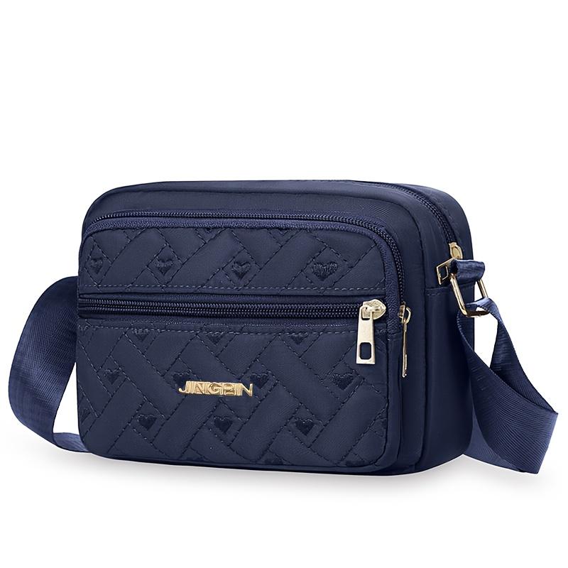 Unisex Messenger Bag - Lightweight Crossbody Bag with Zipper Closure, Minimalist Everyday Purse for Men & Women
