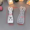 WTEMPO Ostern Silikonform Stehender Hase Dekoration Festival Requisitenform Gips Epoxidharzform