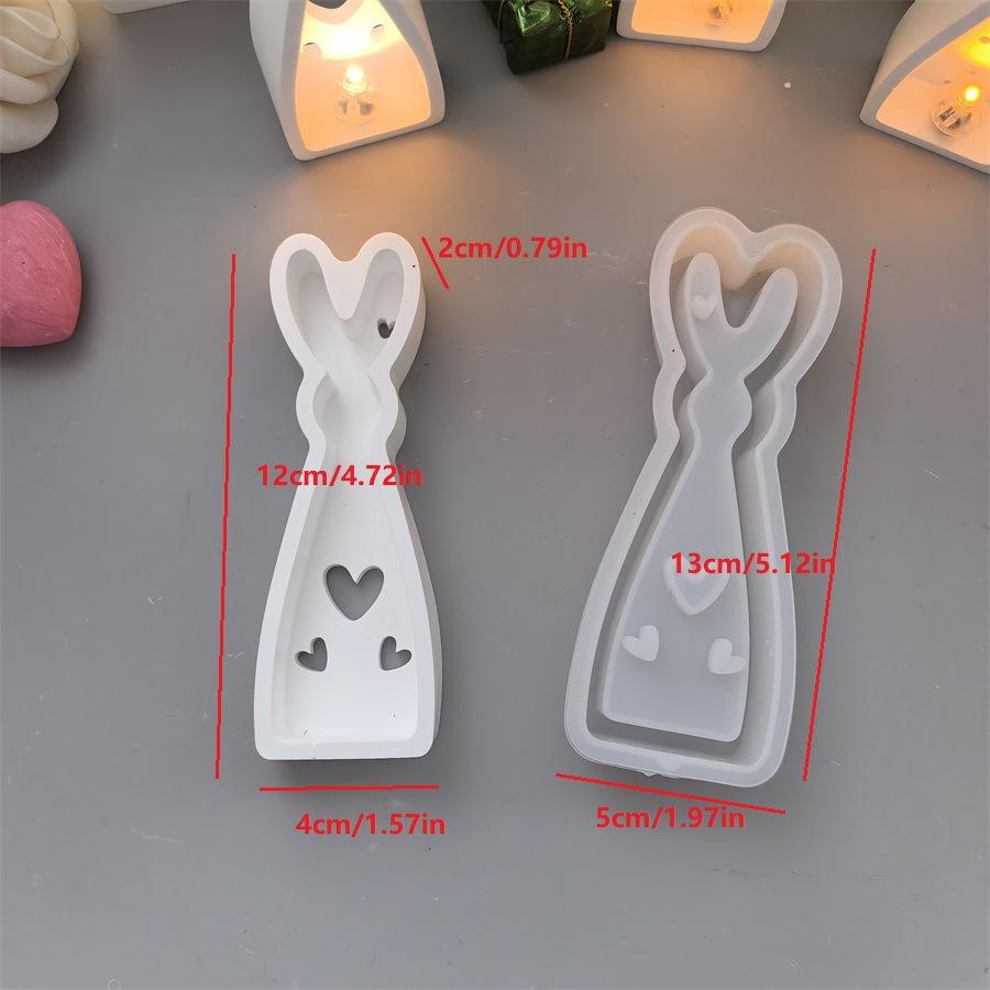 WTEMPO Ostern Silikonform Stehender Hase Dekoration Festival Requisitenform Gips Epoxidharzform