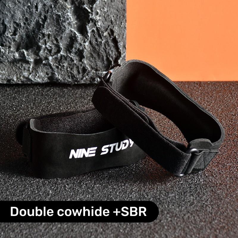 Upgrades Patella Knee Strap Double Layer Cowhide Adjustable Patella Tendon Support Strap with Silicone Pad for Men Women
