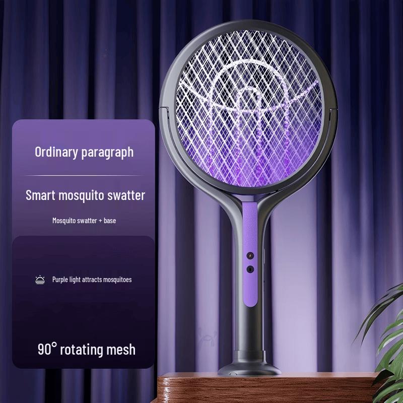 LISM 2-in-1 Ret retractable Wall-Mounted Rechargeable Electric Mosquito Swatter