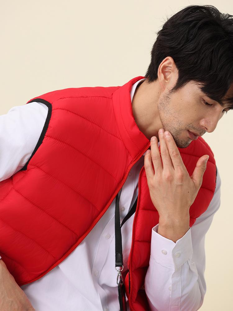 Unisex Stand-Up Collar Down Cotton Vest - Sleeveless Jacket for Outdoor Autumn/Winter Wear