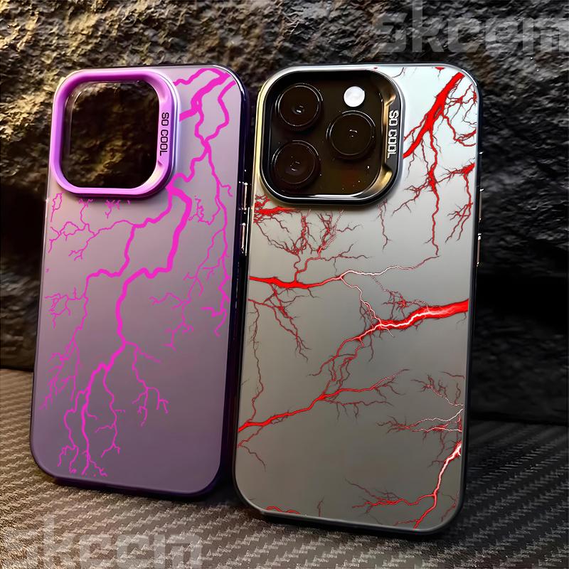 Super Cool Lightning Design TPU Basic Phone Case For iPhone 16 Pro Max 11 12 13 14 15 16E XS X XR 7 8 Plus Shockproof Hard Cover