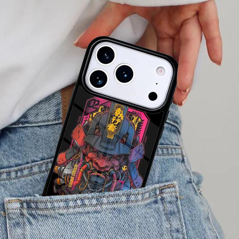Samurai Mask Helmet Soft Phone Case for iPhone 17ProMax 12 13 14 15 16e 17 Pro Max Plus Air Cover