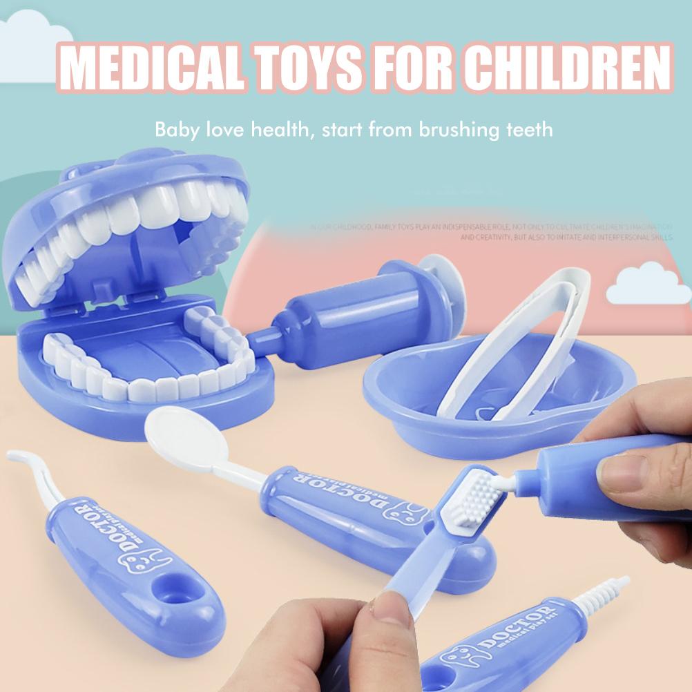 9 Piece Children S Dental Toy Set, Pretend Play Medical Toy (accessories As Shown) Pink