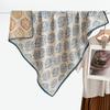91 Retro Double-sided Velvet Large Square Scarf Women's New Spring and Autumn Foreign Style Fashion Cashew Flower Silk Scarf Neck Scarf Shawl