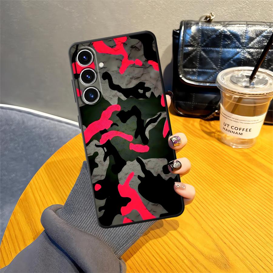 Camouflage Pattern Case for Samsung Galaxy A33 A34 A51 A52 A24 A31 A54 A71 A12 A13 A72 A73 A14 A15 A22 A23 A35 A41 A16 A21s Soft