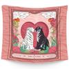 Black Cat Tapestry Wall Hanging for Bedroom Cat Lovers, Cute Tarot Preppy Coquette Wall Hanging Room Decor Tapestry for Teen