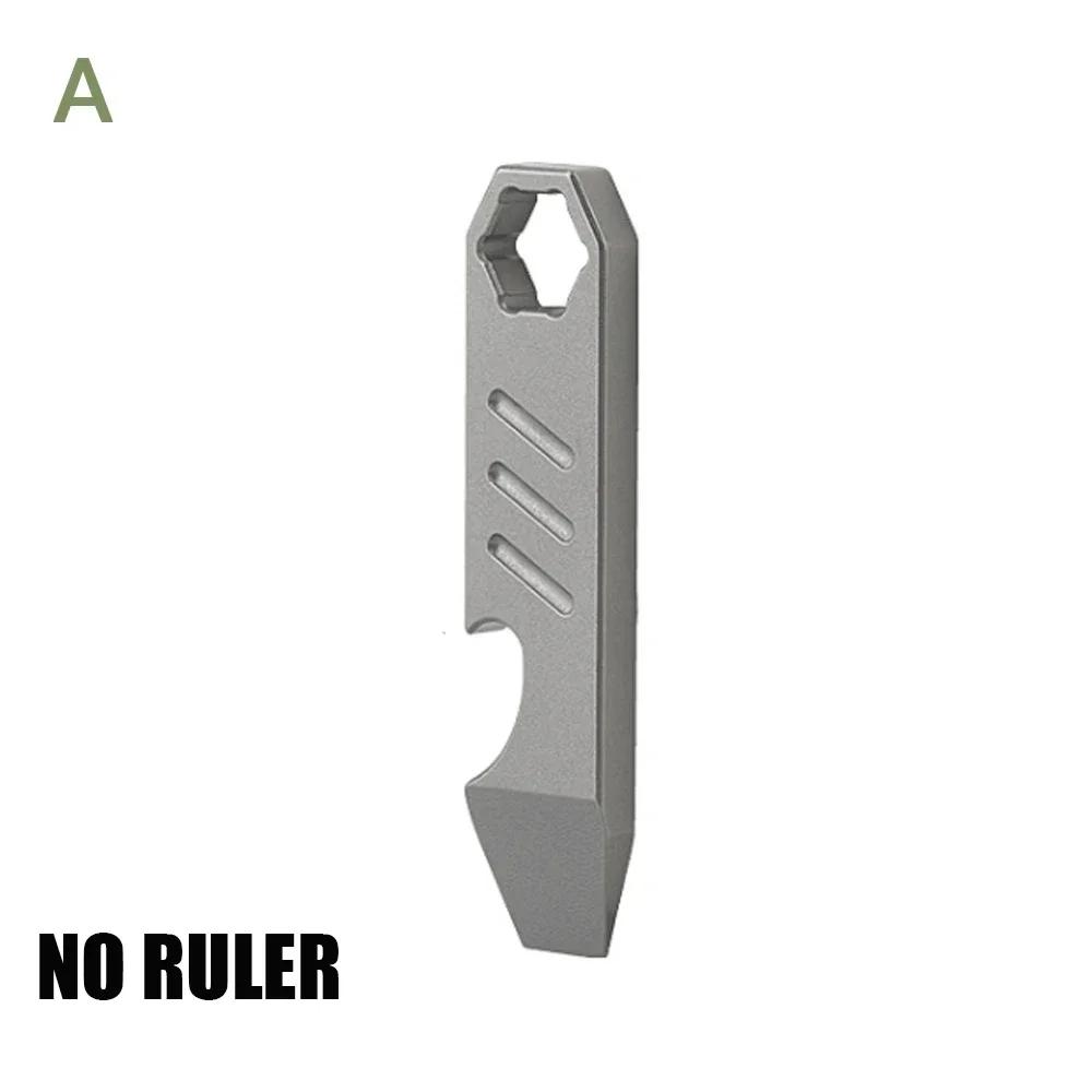 TC4 Titanium Crowbars Alloy Multi Functional Mini Edc Keychain for Outdoor Survival Portable Bottle Opener Pry Batch Head Hole