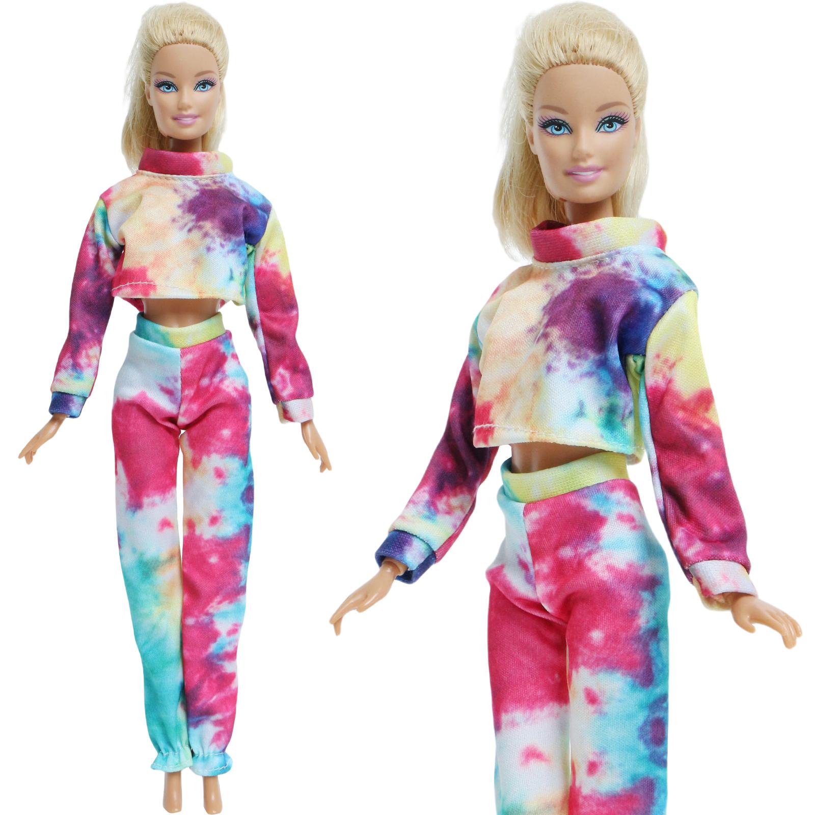 Одежда для кукол 30 см Модные блузки Брюки Крутой наряд Радужный цвет Одежда для девочек — фото 3