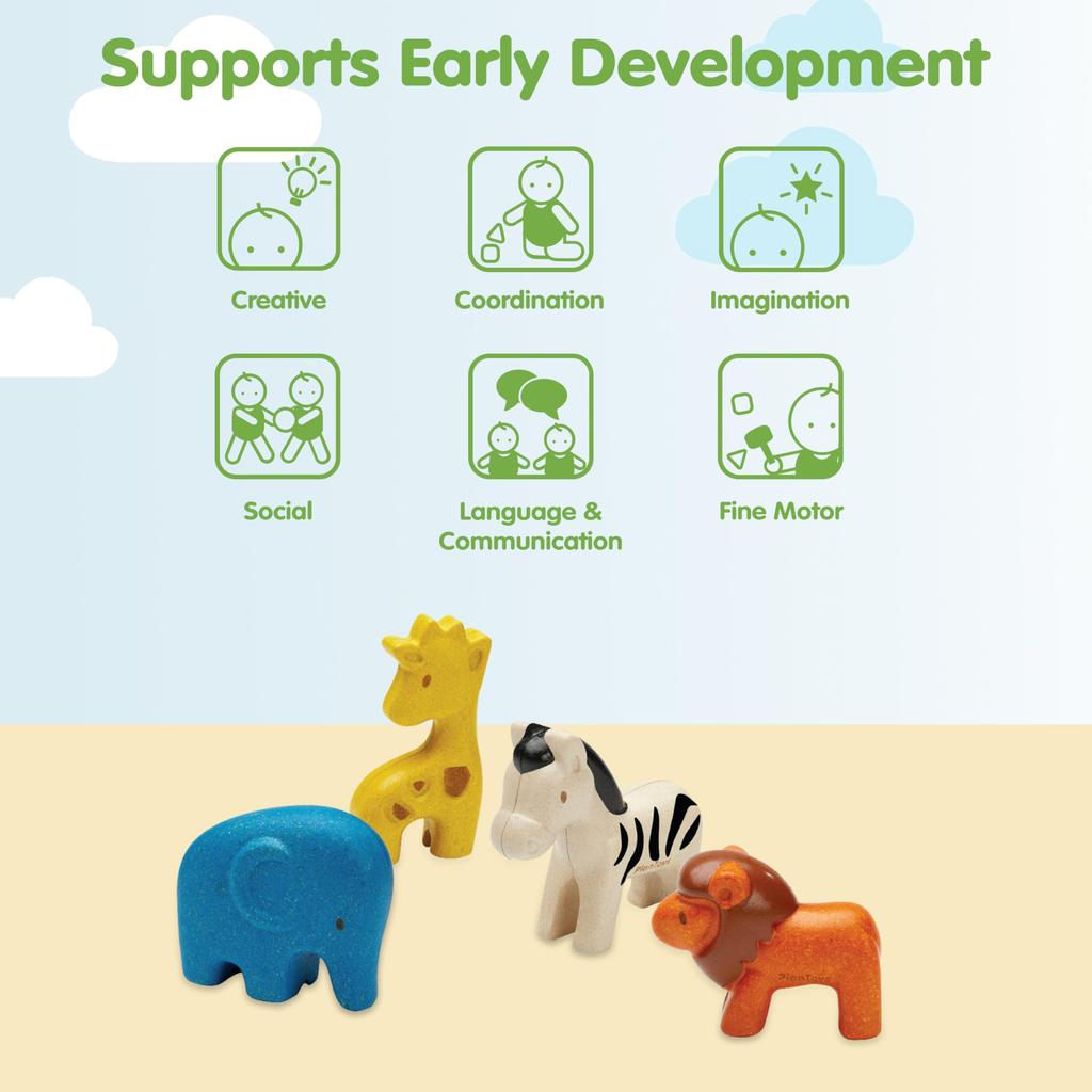 PLANTOYS JAPAN Wild Animal Set 6128