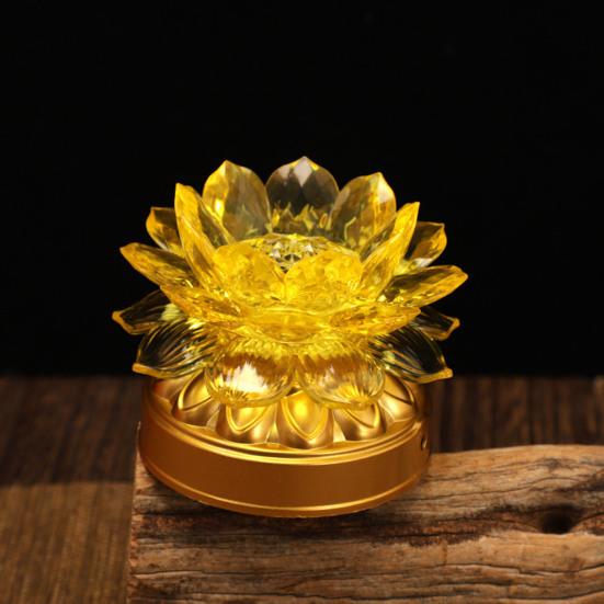 Colorful Lotus Lamp Vibrant Color Battery-Operated Creative Shape Flicker Free Realistic Looking Compact