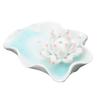 Incense Stick Holder Ceramic Flower Shape Home Decoration Incense Burner Catcher Tray White
