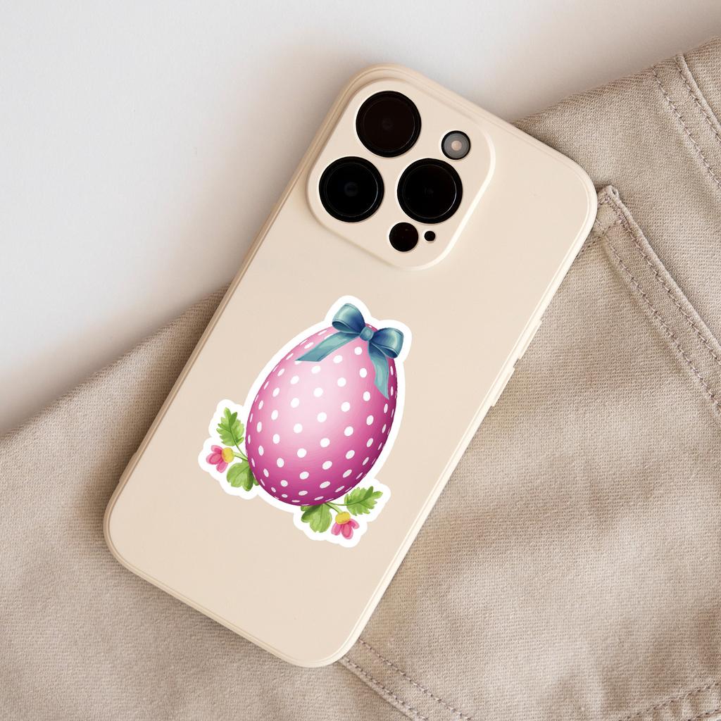 50 Easter Egg Graffiti Stickers for Mobile Phones and Computers, Waterproof Decorative Stickers, Creative Easter Stationery Stickers
