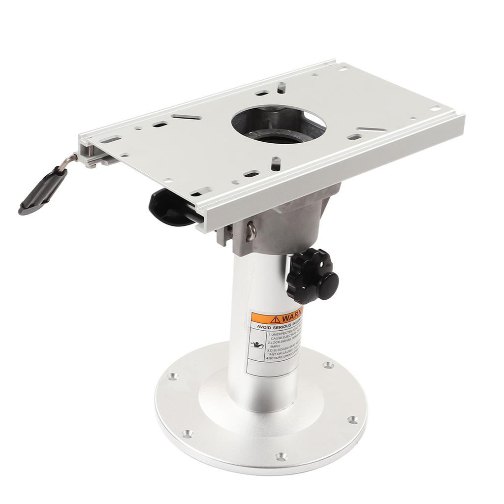 Marine Adjustable Seat Pedestal Manual 330‑480mm Height 225mm Base for RVs Yachts Boats