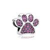 Pet Dog Cat Charm Schnauzer French Bulldog Claw Beads Suitable for 925 Silver Women's Jewelry