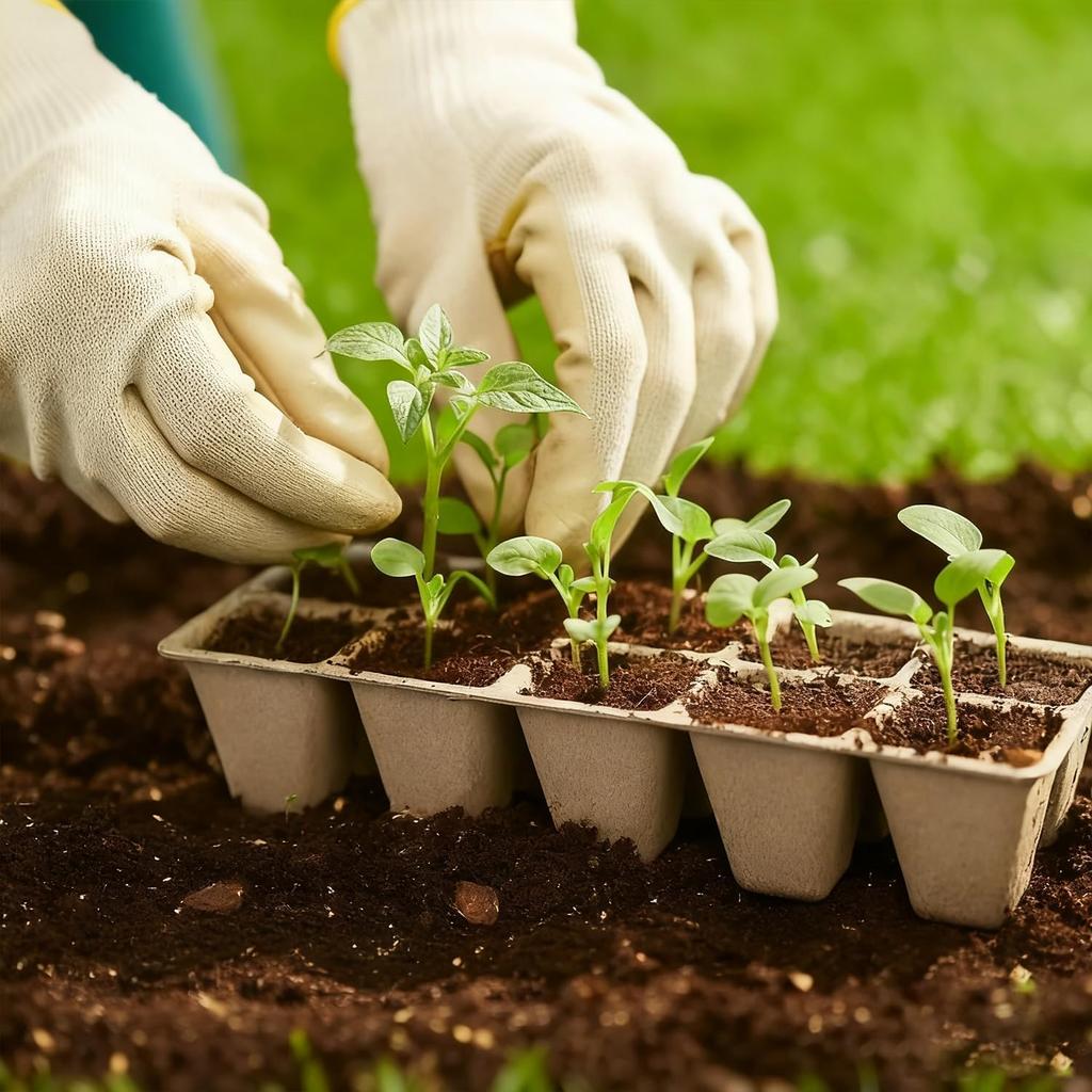 20-100PCS Biodegradable Paper Pulp Pots Eco-Friendly Seed Starter Cups Peat Pots for Gardening Seedlings Planting Transplanting