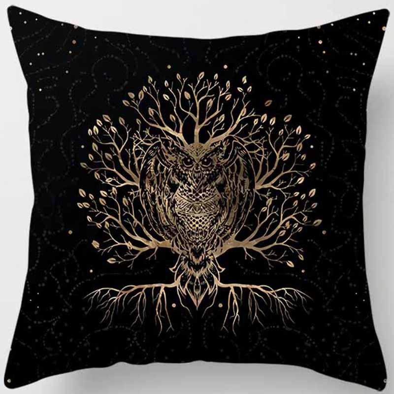 Kissenbezug mit dunklem Weltenbaum-Print Heimdeko Auto Sofa Kissen