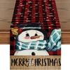 Christmas Table Runner Santa Tree Print 2026 New Year Party Festive Dining Table Decor Xmas Tablecloth