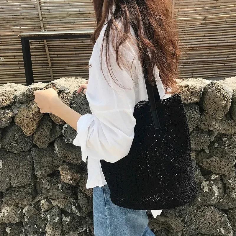 

Women s Bag Shoulder Bags Leather Handbags Canvas TOP-handle bag Luxury Fashion Lady Crossbody bags for Women Casual Fashion sac чёрный