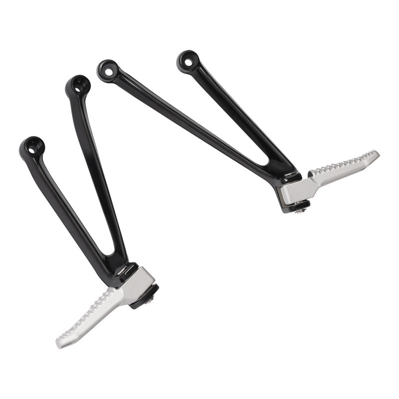 Fit For BMW K42 HP4 K46 S1000RR K47 S1000R Compatible Rear Passenger Footpeg Footrest& Brackets Motorcycle Pedal System Image Color