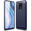 Protective Case - E.F.CONNECTION - Redmi Note 9 - Flexible - Steel Lines Pattern - Navy Blue