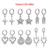 Fashionable Pattern Dangle Earrings Silver Plated Alloy With Spiritual Theme Trendy Wear
