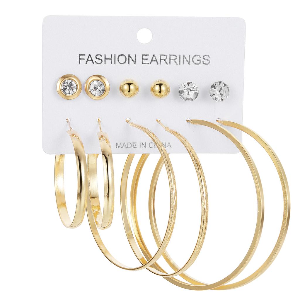 2023 New Earrings Franc Diamond Earrings Exaggerate Earrings Fashion Set Elegant Charm Gold Luxury Earrings Gift Couple Earrings Set