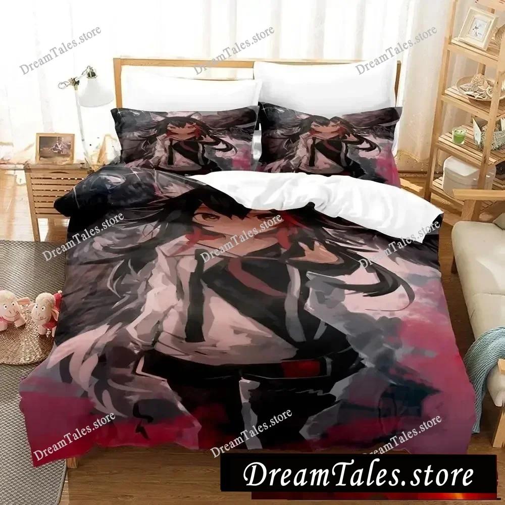 Kawaii Girls Ōokami Mio Bedding Set Single Twin Full Queen King Size Bed Set Aldult Bedroom Duvetcover Sets Bed Sheet Set