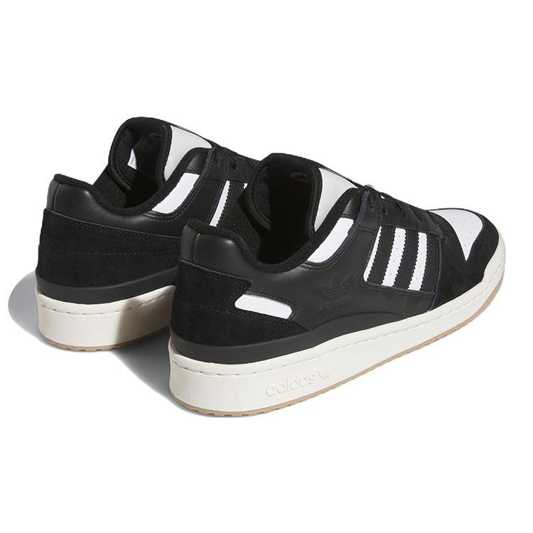 adidas Forum Low Czarne Białe Gumowe Sneakersy Unisex Core-Black Cloud-White Cream-White ID6857