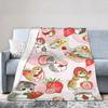 Mofusand Japanese Shark Cat  Blankets Quality Warm Cozy  Throw Blanket Autumn Picnic Chair Sofa Bed Graphic Bedspread