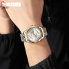 Fashion Solid Stainless Steel Strap Men's Watch Double Calendar Waterproof Business Casual Quartz Watch