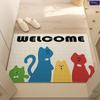 New High Quality Cartoon Entry Floor Mat Pvc Silk Circle Floor Mat Outdoor Welcome Mat Non-slip Home Decoration Carpet