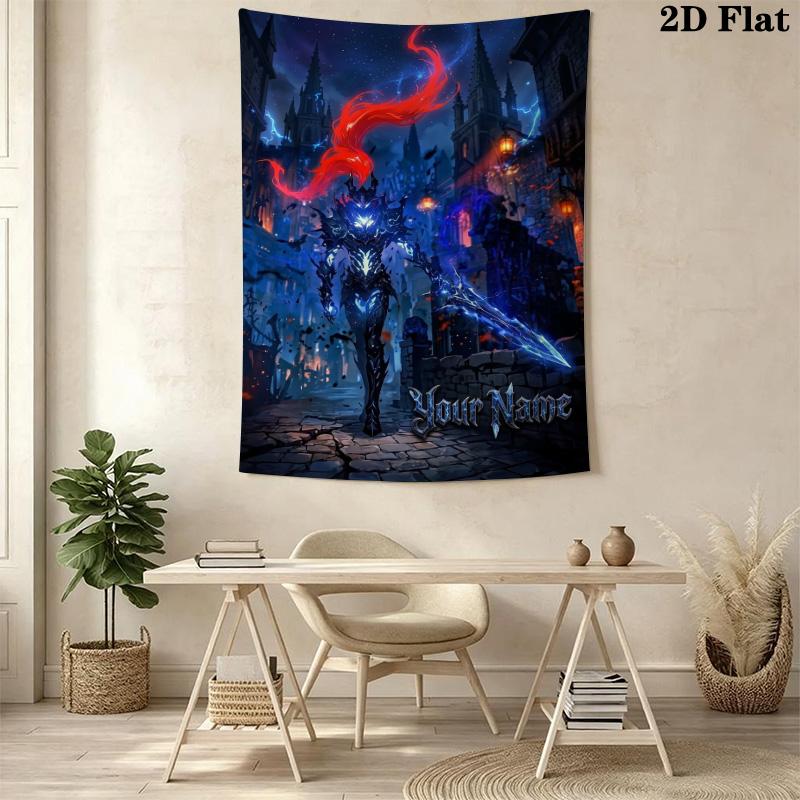 Name Custom Igris Wall Tapestry Aesthetic Wall Hanging Printed Fabric Blanket Decorative Tapestries for Bedroom Living Room Home Decor