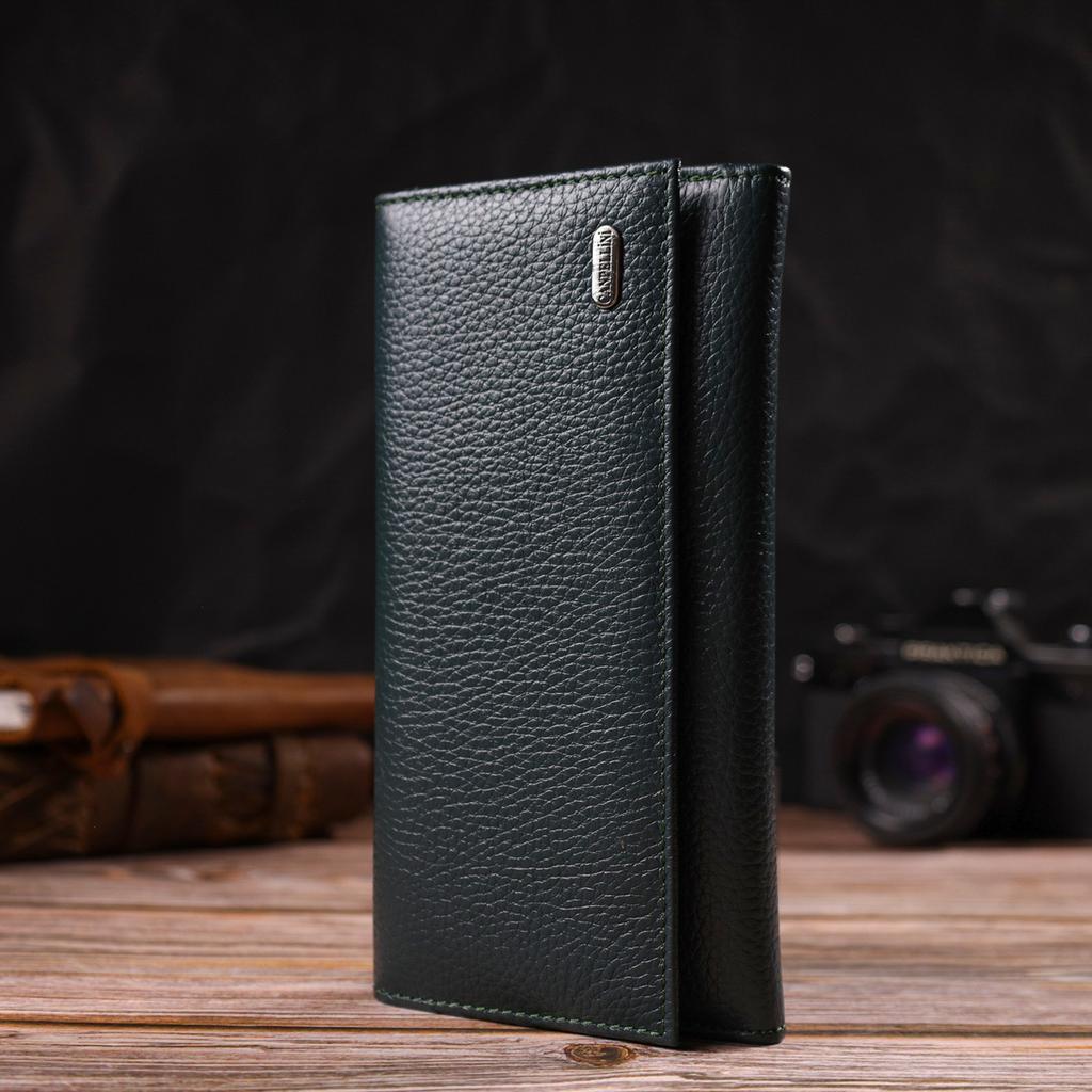 Practical Women's Wallet Made of Genuine Leather Flotar CANPELLINI 21854 Green