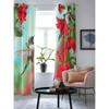 Kolibri auf roter Hibiskusblüte, Fenstervorhang für Wohnzimmer, Schlafzimmer, Dekoration, Vorhänge, Luxus-Volantvorhänge für die Küche