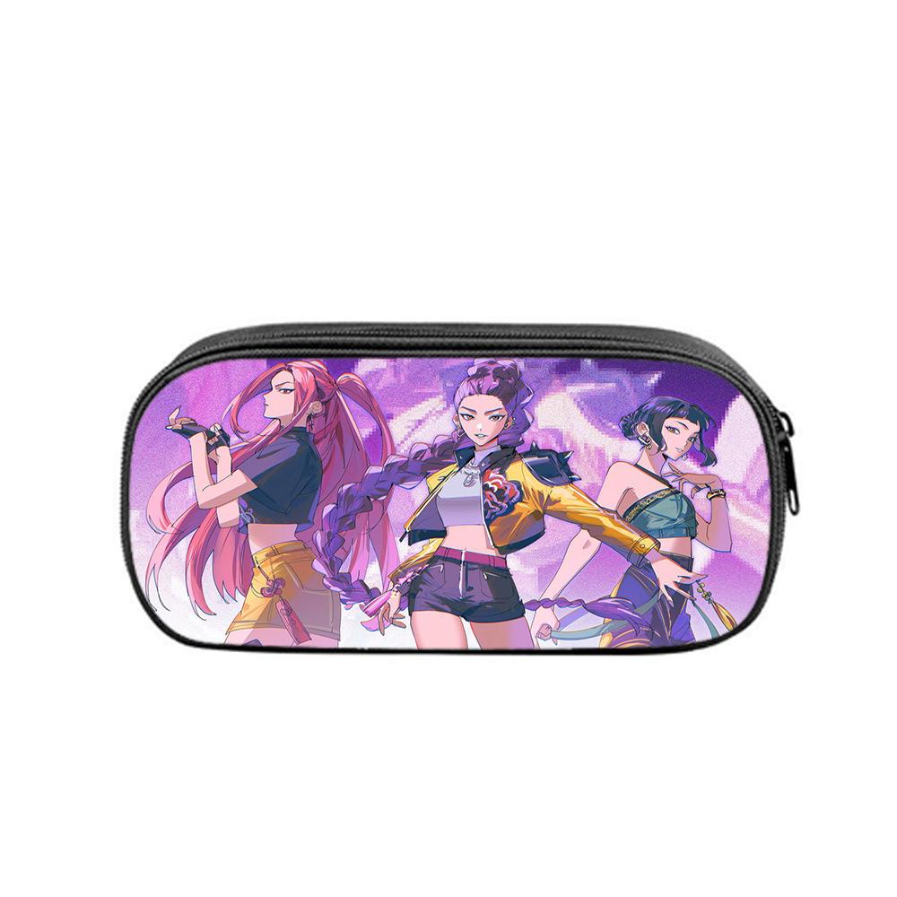 Huntrix Kpop student print pencil bag Kpop witch hunting girl group student storage stationery bag pencil bag KTY