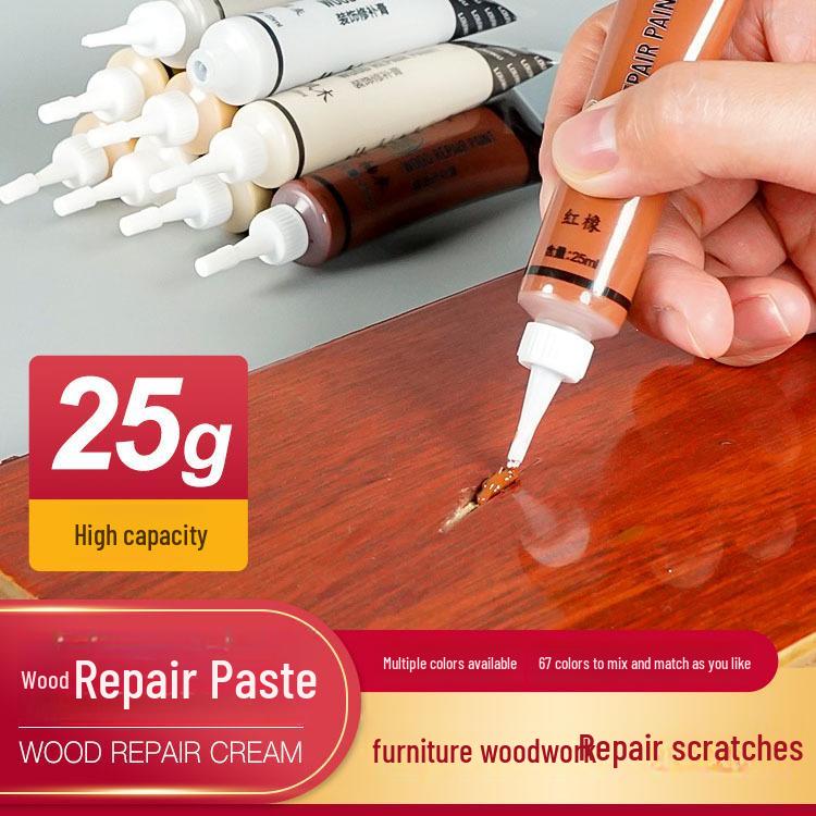 Wood Repair Paste and Paint Pen for Furniture and Floors - Water-Based Maintenance