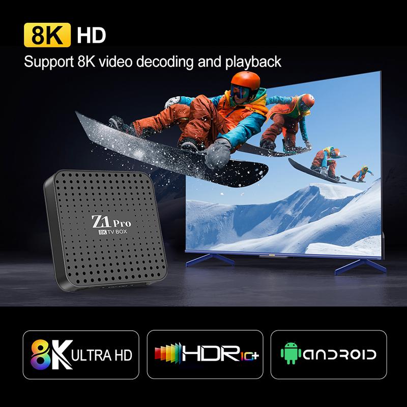 Decoder Android TV Box Smart Meecast Digital Converter Box BT 5.0 set-top box 8K HDR satellite finder Satellite TV Receiver video capture WIFI 2.4G&5G