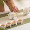 Dehua ceramic kung fu tea set single bubble teapot stuffy teapot large capacity teapot Guochao panda merchandise replenishment