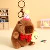 Happy Birthday Plush Capybara Keychain Cartoon Guinea Pig Pendant  Birthday Gift
