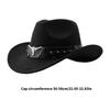 Stylish Cowboy Hats Adjustable Band Breathable Cloth Comfortable Fit Western Party Outdoor Festival Accessory